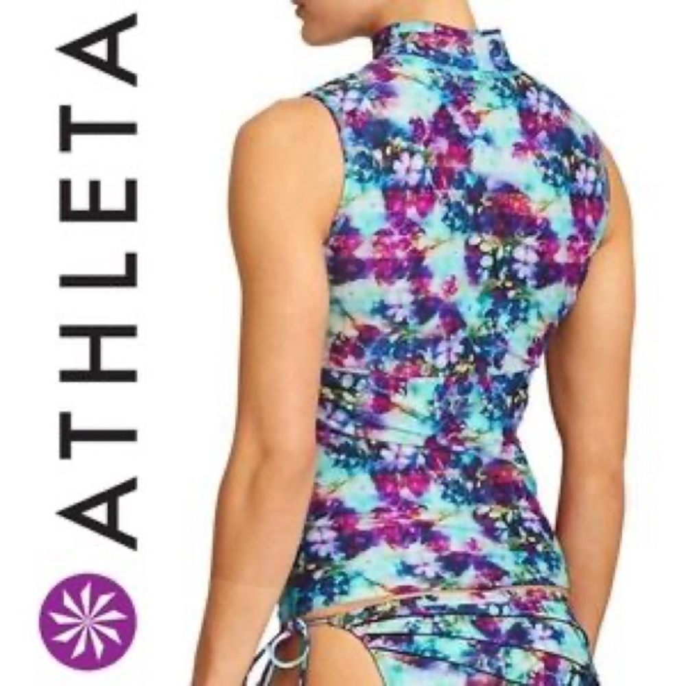 Athleta Floral Fade Rashguard Medium